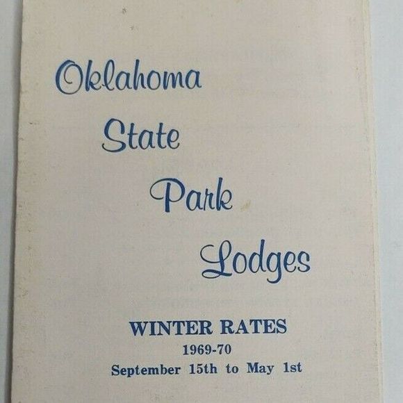 Vintage 1969 1970 Oklahoma State Parks Lodges Brochure Pamphlet Advertisement Ad - Picture 1 of 7